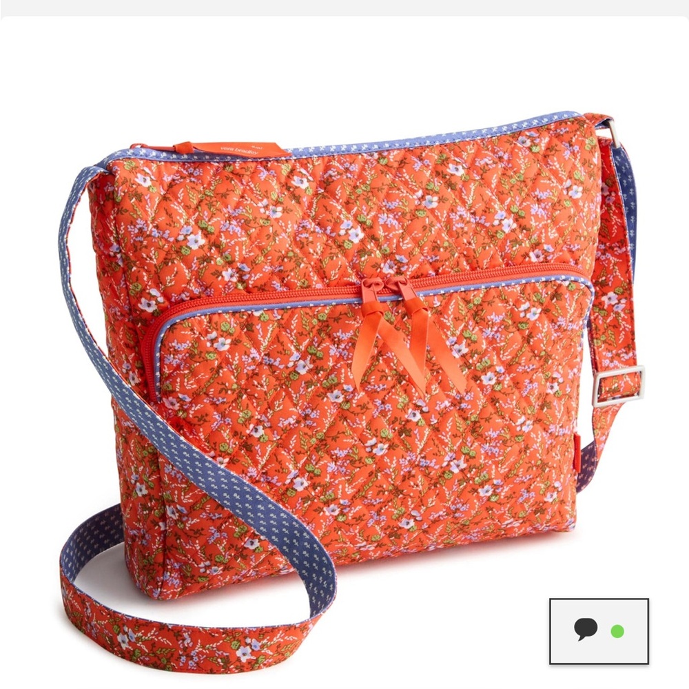 Vera Bradley Harwick Large Messenger Crossbody Bag NWT “Wildflower Sprigs”